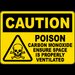 Caution Poison Carbon Monoxide Sign